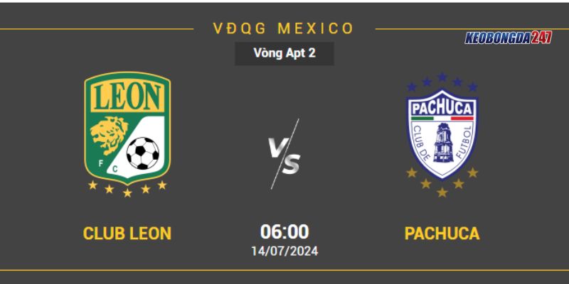 Soi kèo Club Leon vs Pachuca, 06h00 ngày 14/07 - Vòng 2 VĐQG Mexico 11 Club Leon vs Pachuca chi tiết nhất vòng 2 VĐQG Mexico
